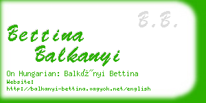 bettina balkanyi business card